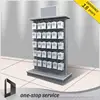 garment display shelf Double frame with hook display for clothes floor stand shelf