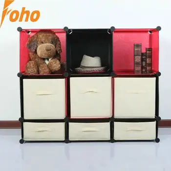 Pp Plastic Storage Organizer Can Add Drawer Into Each Cube Fh