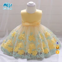 

Hot Selling Pretty Baby Frock 12 Month 1 Year Old Girl Clothes First Birthday Cute Flower Party Dress L1845XZ