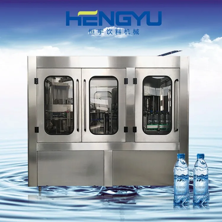 Water Bottle Machine / Full Automatic Bottling 3 In 1 Drinking Pure Water Small Bottled Mineral