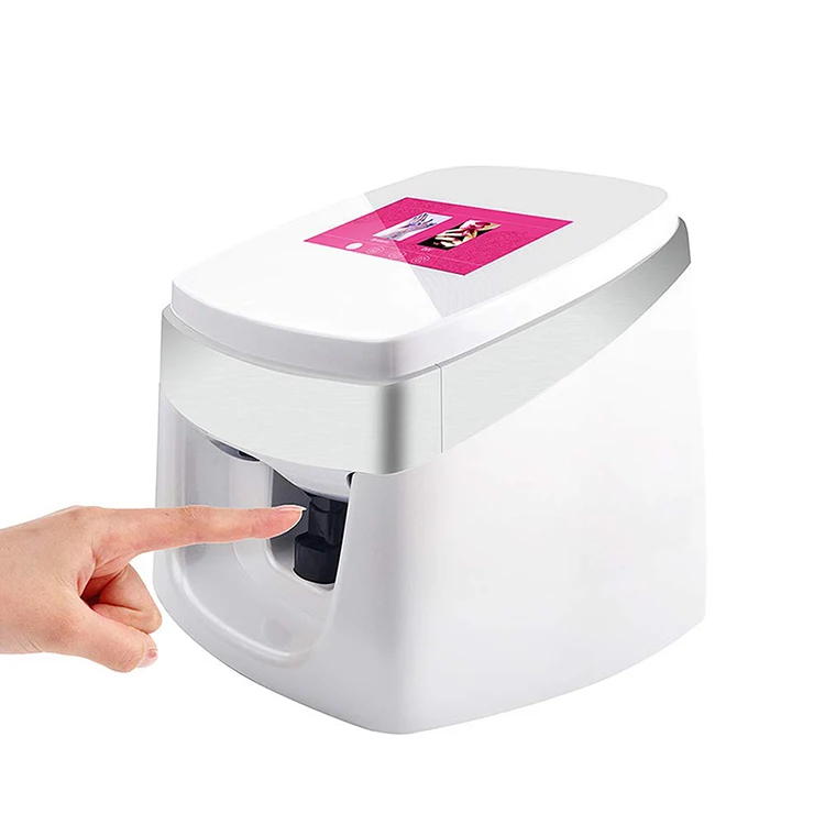 

Free shipping digit the nail art 3d printer, White;brown