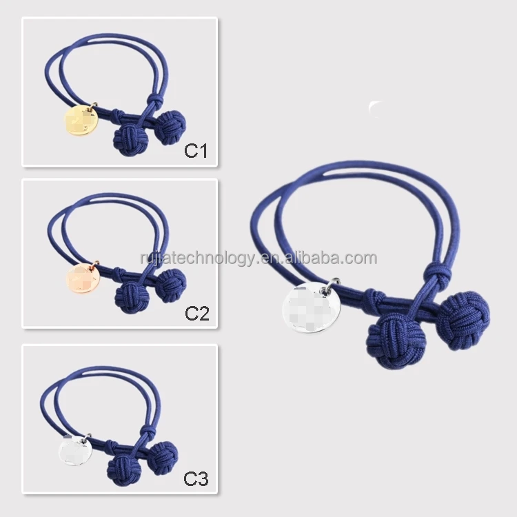 

Freeshipping 100% Handmade Silk Knotbracelet Blue