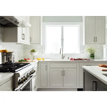 Nicocabinet French Style Designs China White Wood Shaker Kitchen