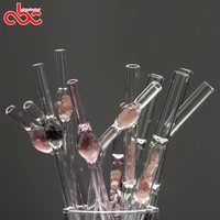 

D12mm Straight Gemstone Crystal Quartz Glass Drinking Straws For Water