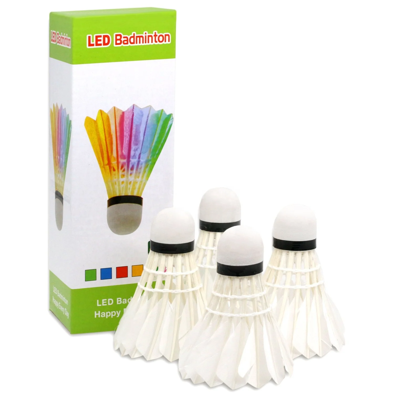 
High durability LED badminton unique Shuttlecock colorful badminton Shuttlecock 8 pcs 