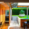 Veranda three panel internal glass aluminum sliding doors