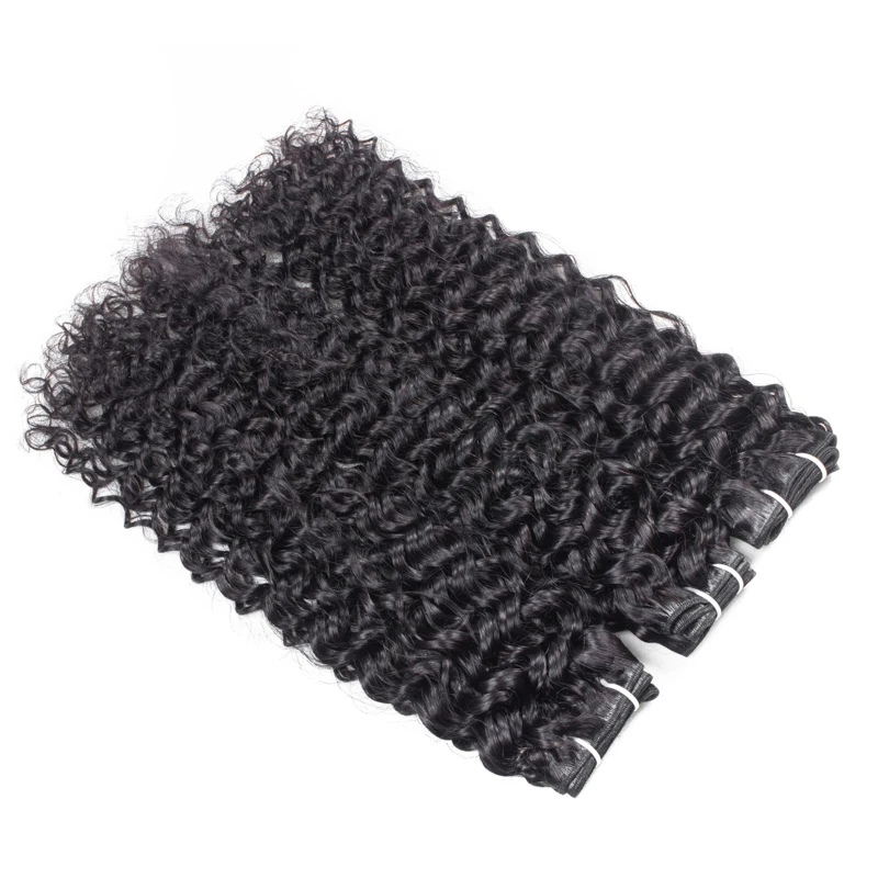 

Top quality full head clip in human hair extension deep curl texture cheap malaysian hair