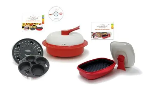 Microwave Cookware Australia Find Get Quotations Microhearth C11rc4 G03rs2 6 Piece Microwave Cookware Set With 4 Everyday Combo