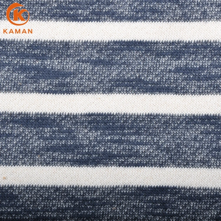 striped cotton knit fabric