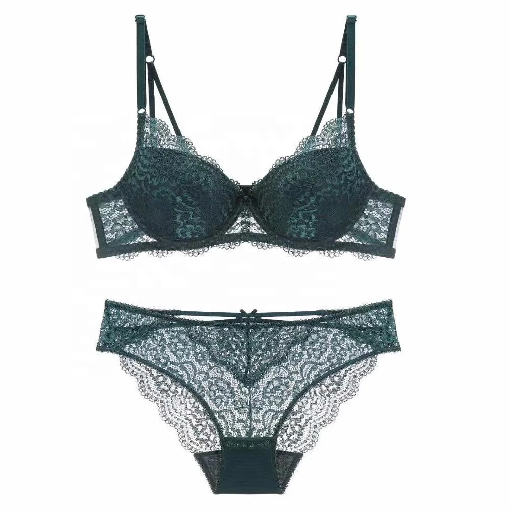 

B23527A Deep V Bra Sexy Lace Gathering Bra Underwear Suit