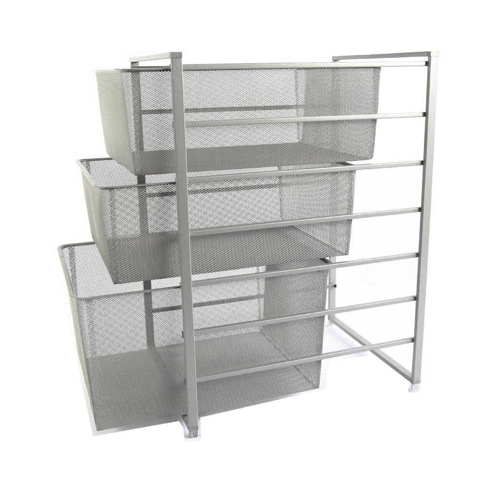 Home Kitchen Organizer Metal Slide Out Wire Basket Drawer Home Kitchen Organizer Metal Slide Out Wire Basket Drawer
