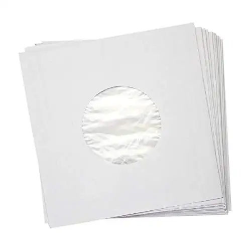 

Anti-static paper record covers CD LP inner sleeves bag for turntable storage, White