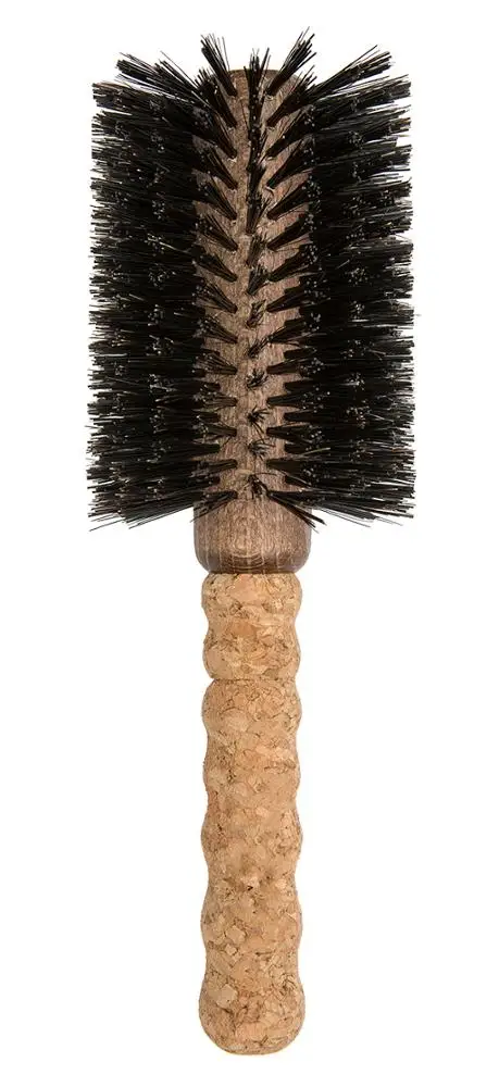 
High Quality Professional Salon Use Heat Resistant Boar Bristle Cork Handle Round Hair Brush 