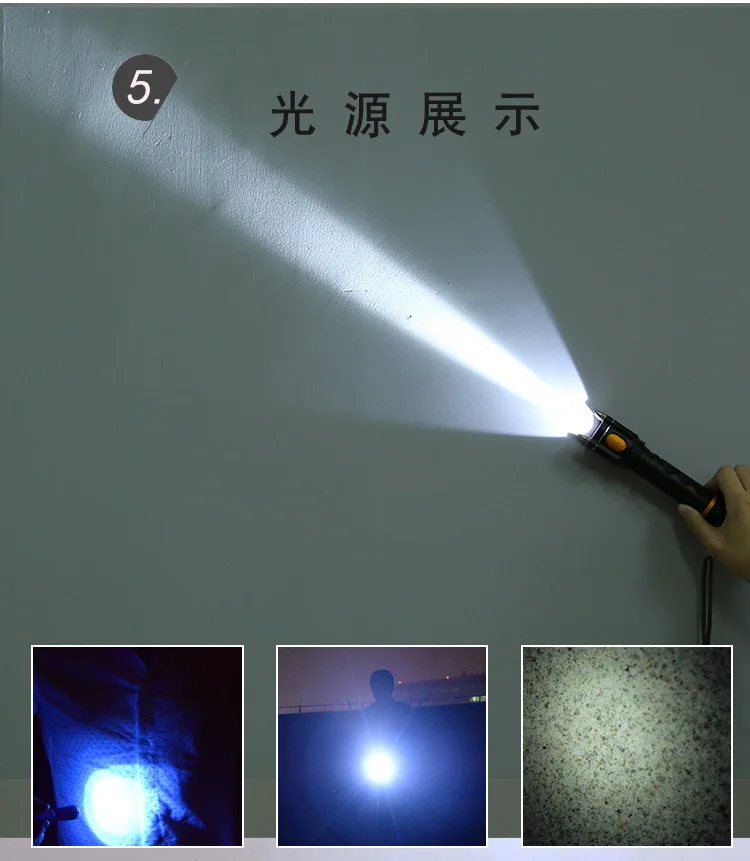 Focus Zoom Torch Light 3 Modes Adjustable Mini USB Flashlight LED Rechargeable For Emergency and Activities EDC