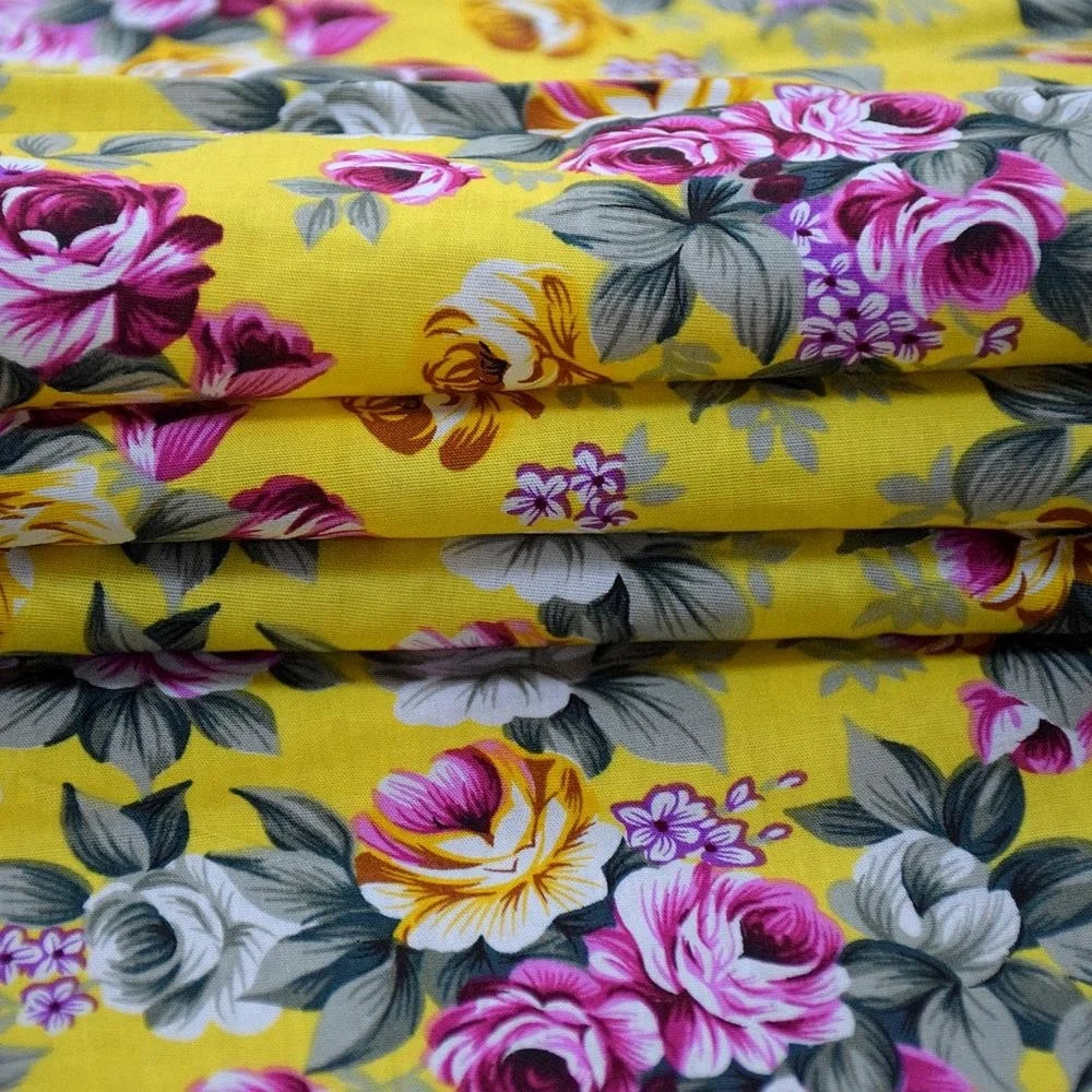 18 Hot Sale Yellow Rose Printed 100 Cotton Fabric Background Poplin Fabric For Summer Dress Buy Cotton Fabric Beautiful Fabric For Dresses Fabric For Making Dresses Product On Alibaba Com