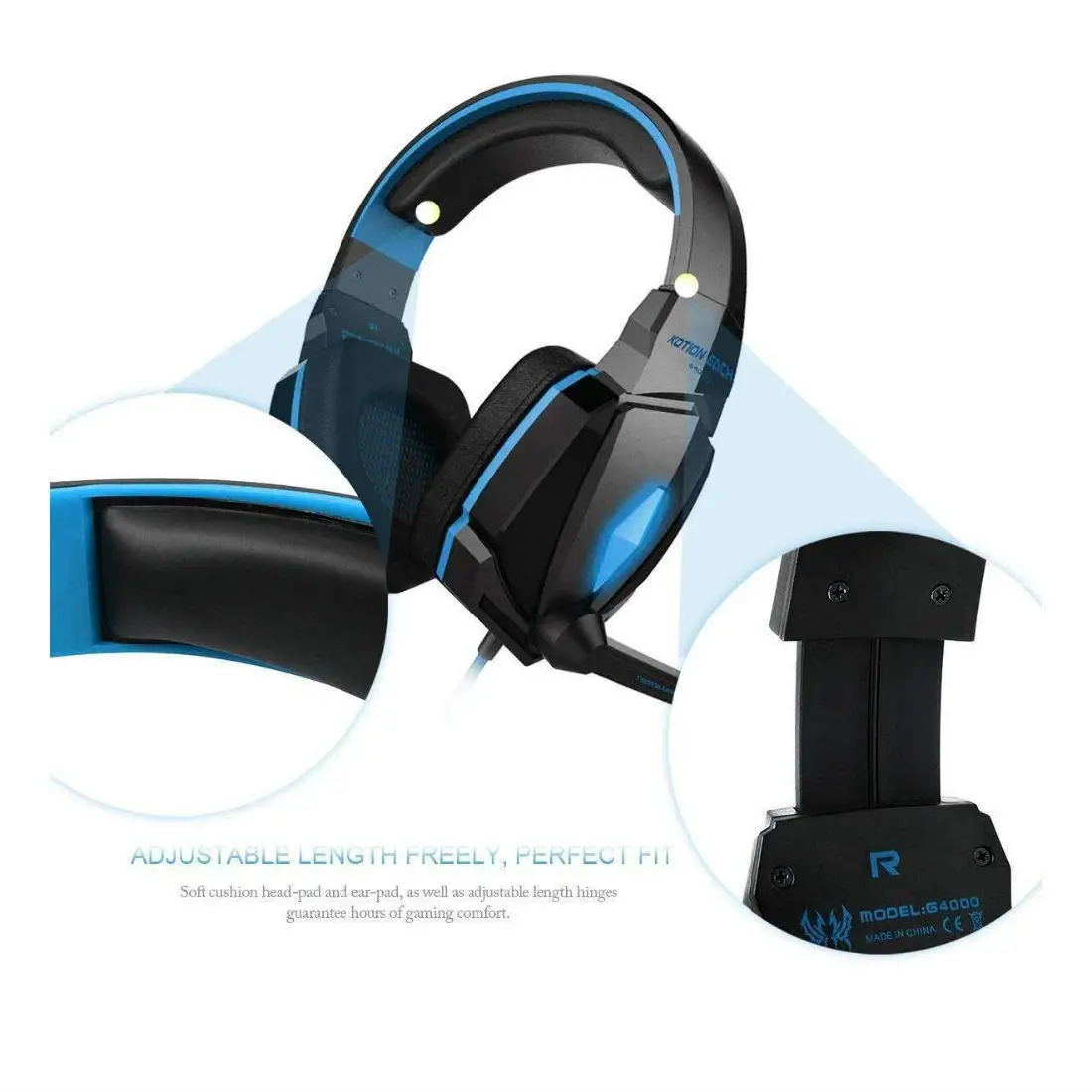 Globalcrown G4000 Stereo Gaming Headset For Ps4 Noise Cancelling Over ...