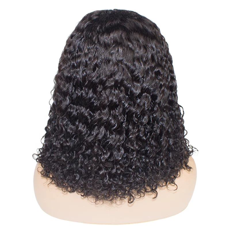 

2019 Guangzhou hair vendors special price 10a grade 1b natural water wave bob wig 100% virgin human hair