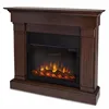 European Style Living Room Decorative Dark Oak Wood Fireplaces Mantels