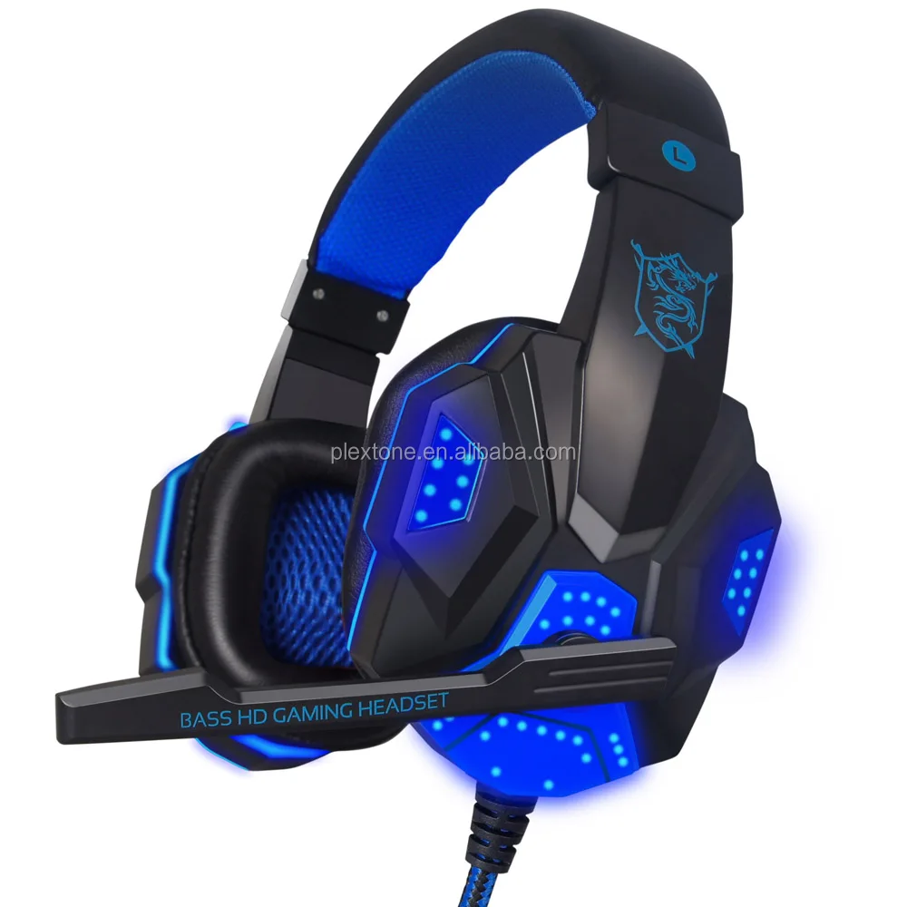 

Plextone Cool PC780 Over-ear Headset Wired Gaming Headphone Gamer Earphone With Mic USB Led Light Headphones For Computer Gamer