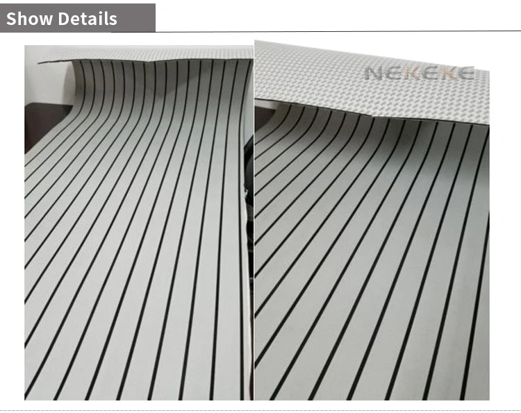 EVA Foam deck pad sheet Grey Faux Teak Sheet Boat Yacht Synthetic Teak Decking 35.4 X 94.5 inch