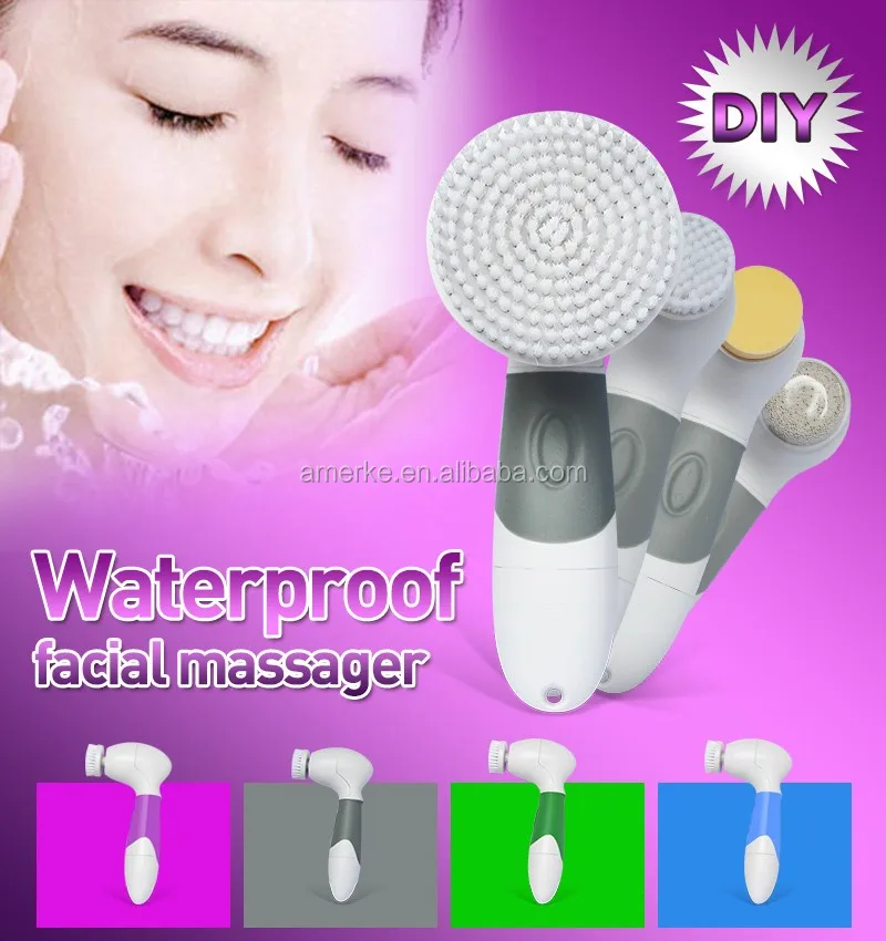 Rotary Facial Cleansing Spin Brush 4 In 1 Electric Cleaning Face Brush