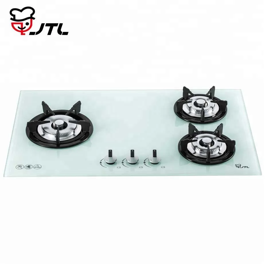 Special White Tempered Glass Top 3 Ring Gas Hob Burner Stove Buy