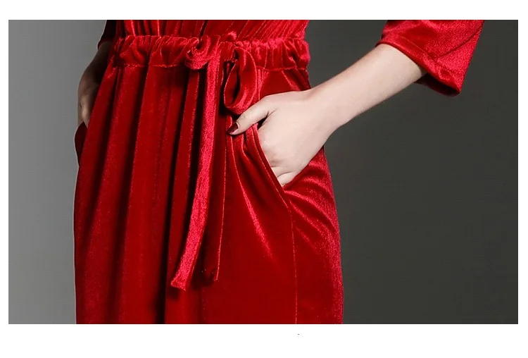 red velvet evening dress