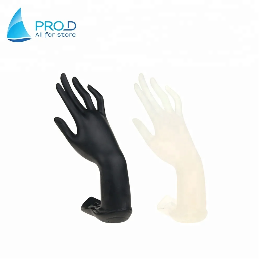 

Black hand model ring display rack Bracelet display props wholesalehand mannequin, White