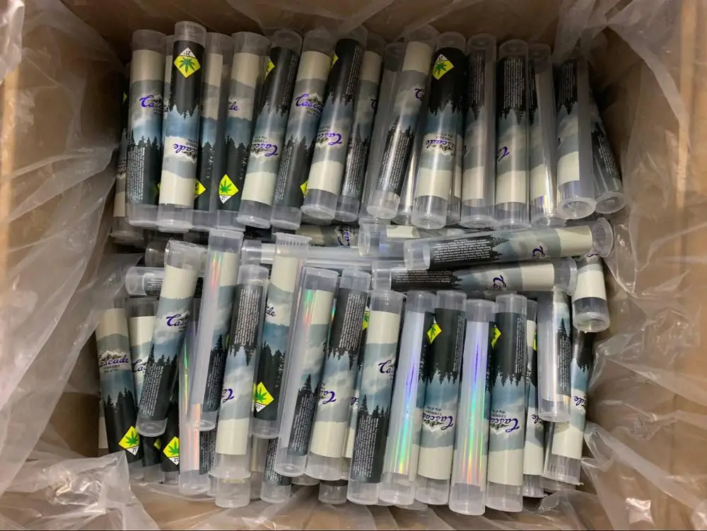 High Quality Weed Doob Tube With Logo Printing 19mm Plastic Pre Rolled