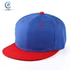 New Arrival Durable Cap Blank blue flat peaked cap 100% polyester snapback cap
