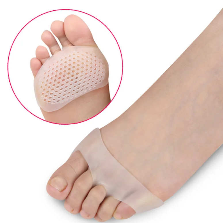 

Moisturising Pain Relief SEBS GEL Forefoot Metatarsal Pad With Honeycomb Breathablitiy Holes, White