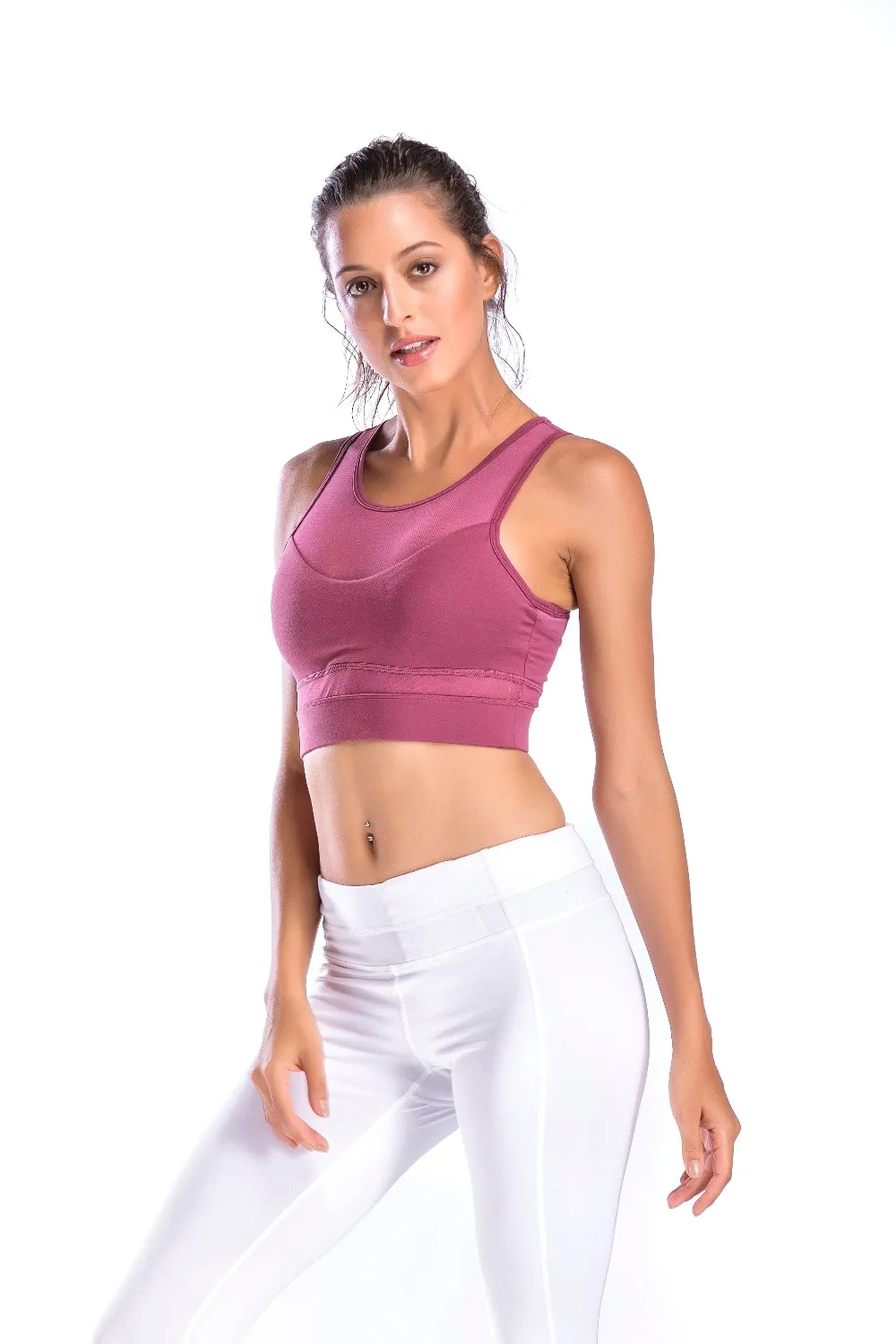 pink gym crop top