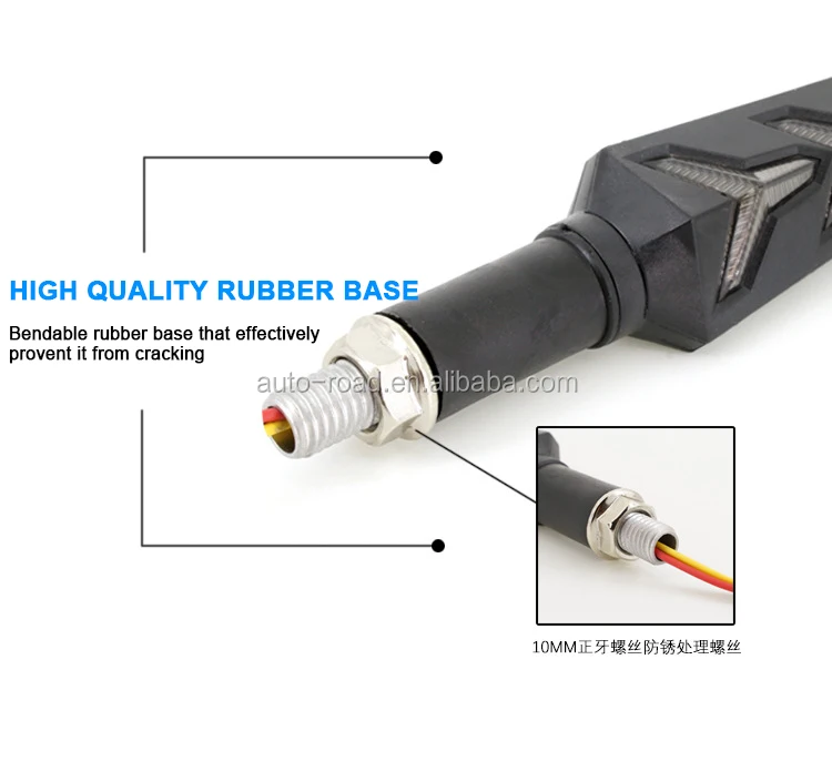 Universal 12v Led Motorcycle Motorbike Rear Tail Led Turn Light Flow