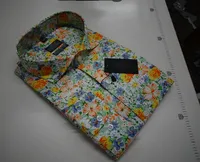

Yellow floral latest design men dress shirt