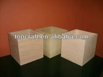 open top wooden box
