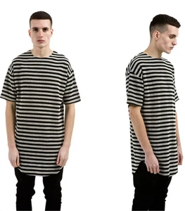 Wholesale Striped Fashion Designer Gym Longline Raglan Basic T Shirt Men Wholesale Striped Fashion Designer Gym Longline Raglan Basic T Shirt Men