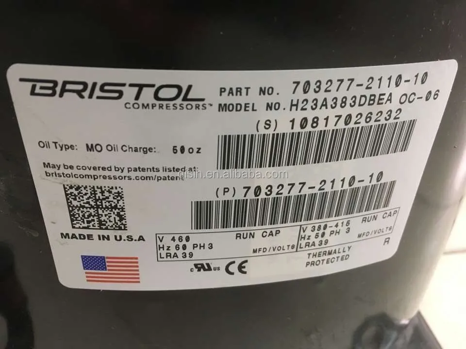 Bristol Reciprocating Air Conditioner Compressors H23a353dbea