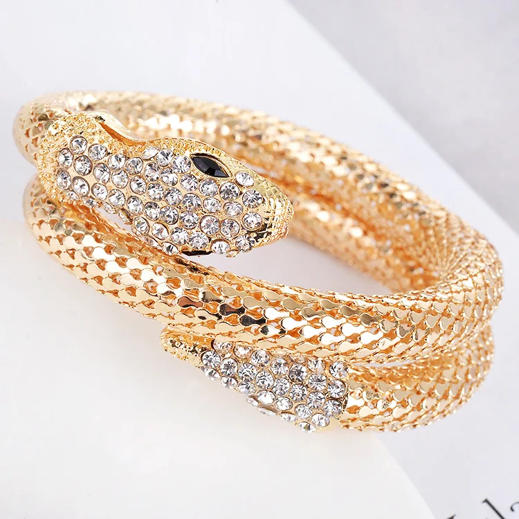 

Personality punk full diamond exaggerated bracelet, N/a