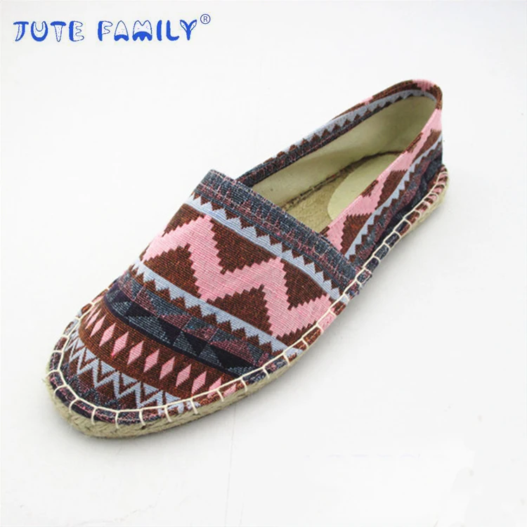 

Printing Canvas Upper Flat Mens Casual Espadrilles Shoes, Striped,as the picture or as client's request