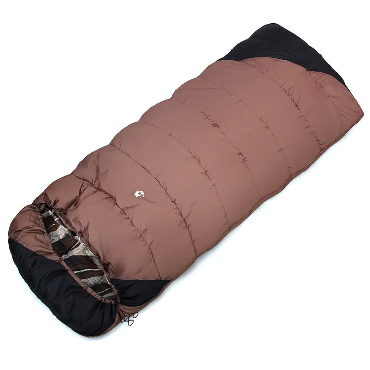 

Customized -18 to 0 degree High quality winter Envelope Cotton walking camping army sleeping bag, Coffee