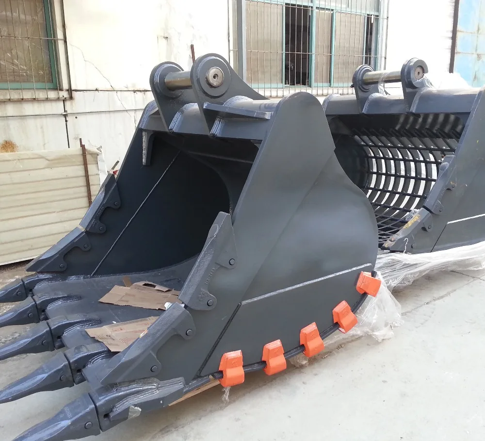 Backhoe Loader Rock Bucket Thumb Grab Bucket Attachment For Excavator ...