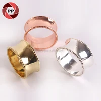 

Wedding table metal round rose gold napkin ring