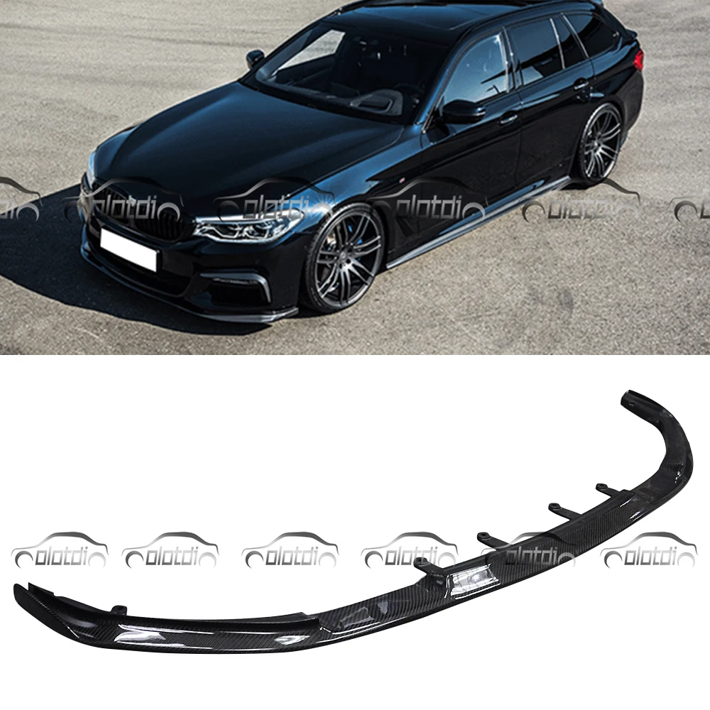 H Style Carbon Fiber Chin Spoiler Wing Splitter Front Lip Bumper Lip