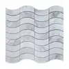 Premium Polish High Quality Waves Shape Marble Mosaic Tile
