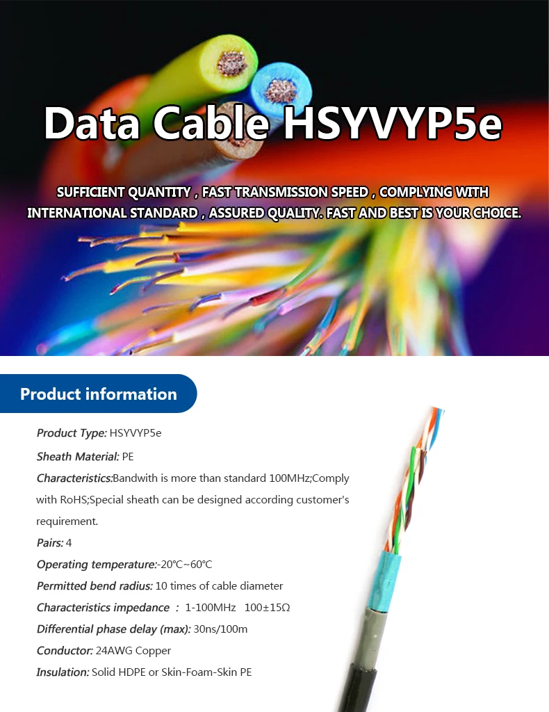 shielded 4x2x0.5 SFTP CAT5e RJ45 data communication lan cable