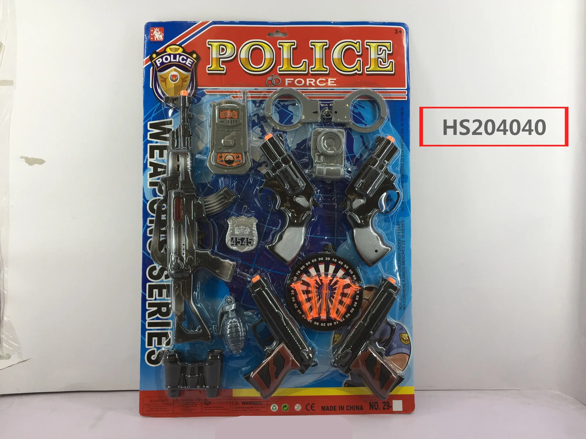 HS204040, Huwsin Toys, Police play set, toy gun set for kids