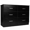 MS CHEST OF DRAWERS BEDROOM FURNITURE - 6 DRAW CHEST IN black