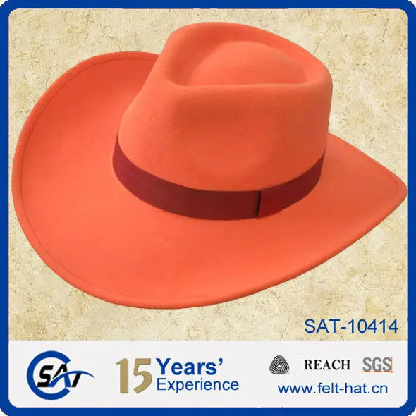 orange felt cowboy hat