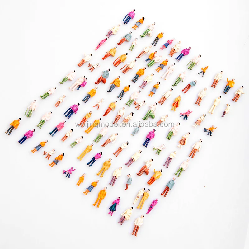 
100pcs 1;200 architecture scale model figure plastic miniature people model scale figure 