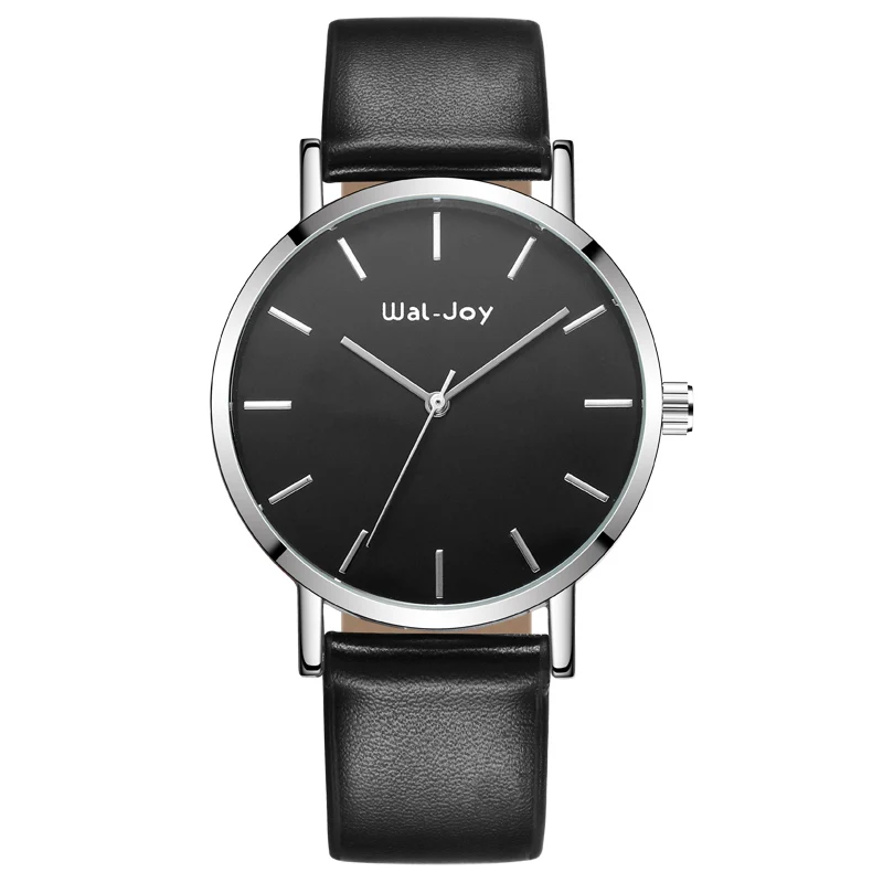 

WJ-6494 Simple Leather Band Accept LOW MOQ Add Your Logo Custom Men Watches Wal-Joy Hot Sale Business Male Wrist Watch, Multicolor